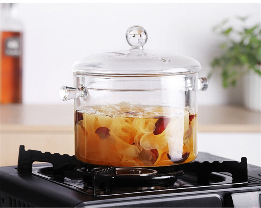 Transparent Glass Heat-Resistant Soup Pot - Image 9