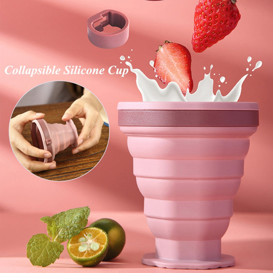 Folding Telescopic Silicone Mug - Image 4