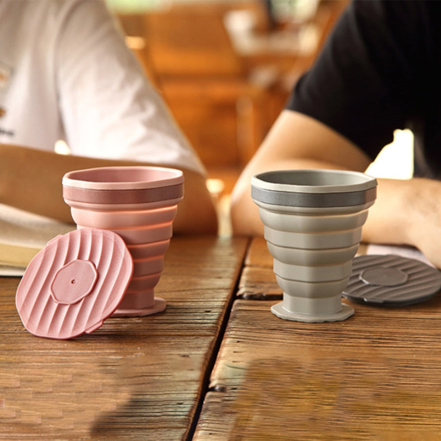Folding Telescopic Silicone Mug - Image 3