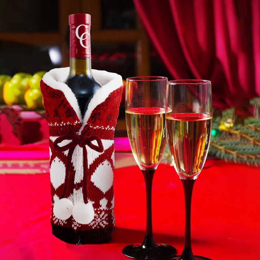 Knitted Christmas Bottle Cover - Image 2