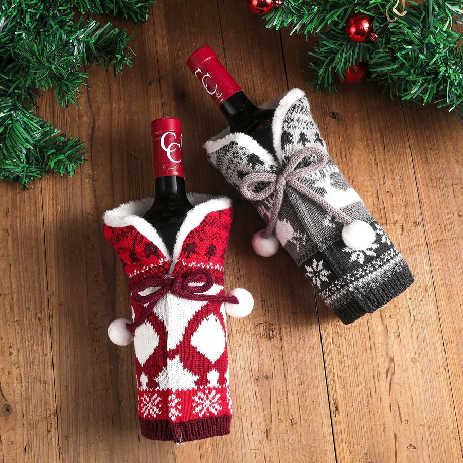 Knitted Christmas Bottle Cover - Image 3
