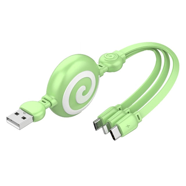 3in1 Retractable Universal Phone Charging Cable - Image 4