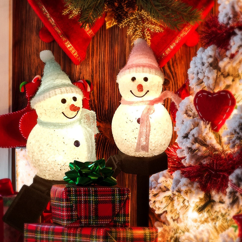 Outdoor LED Solar Snowman Light - Image 2