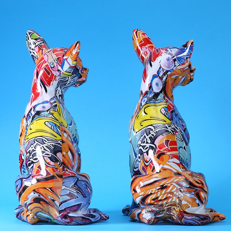 Modern Colorful Chihuahua Resin Dog Statue - Image 2