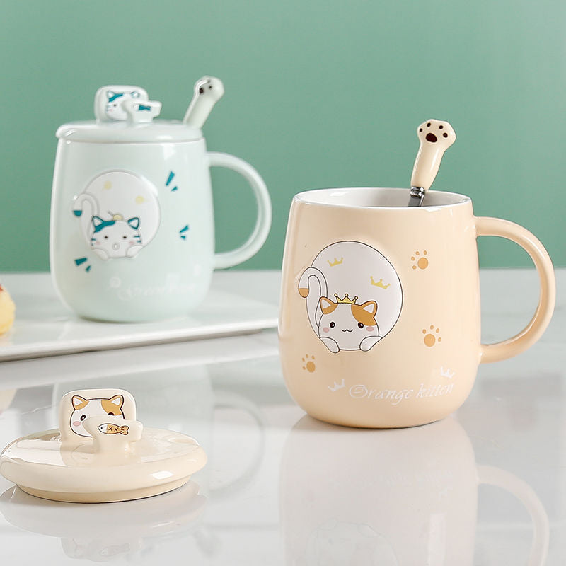 Cute Cartoon Kitty Mug Set - Image 8