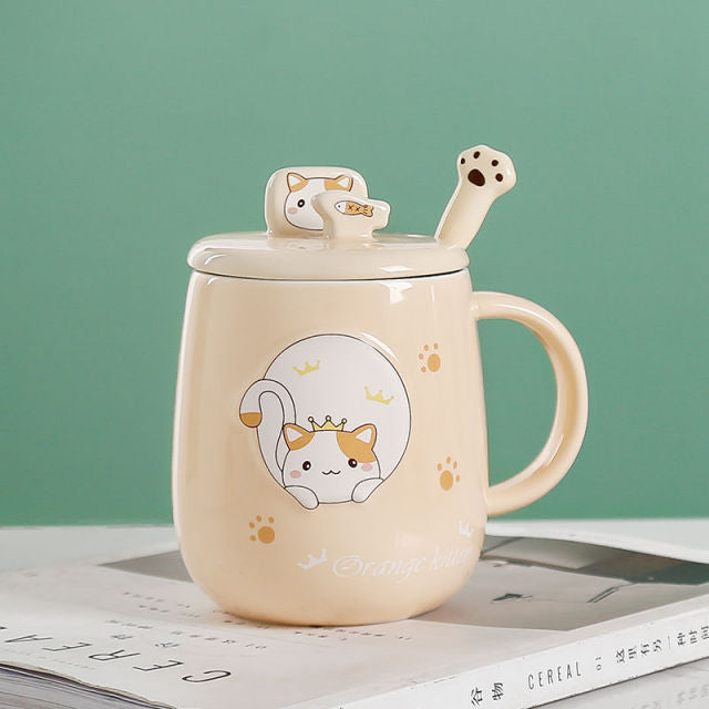Cute Cartoon Kitty Mug Set - Image 12