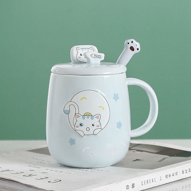 Cute Cartoon Kitty Mug Set - Image 14