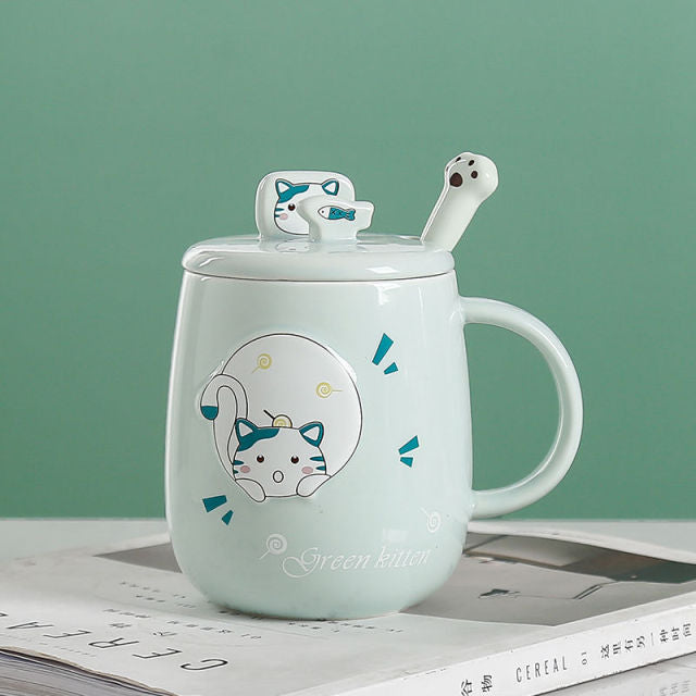 Cute Cartoon Kitty Mug Set - Image 17