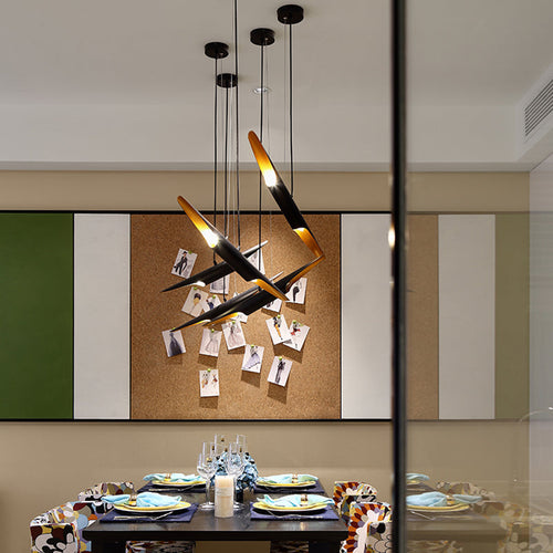 Post Modern Creative Bamboo Shell Futuristic Pendant Light - Image 0