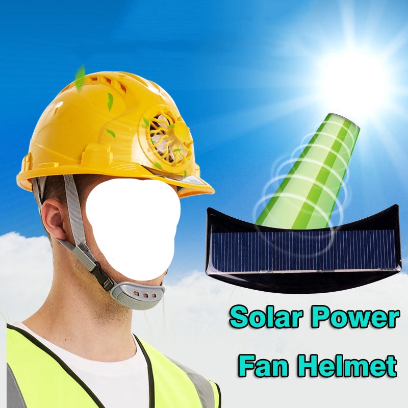 Solar Power Cooling Fan Safety Helmet - Image 1