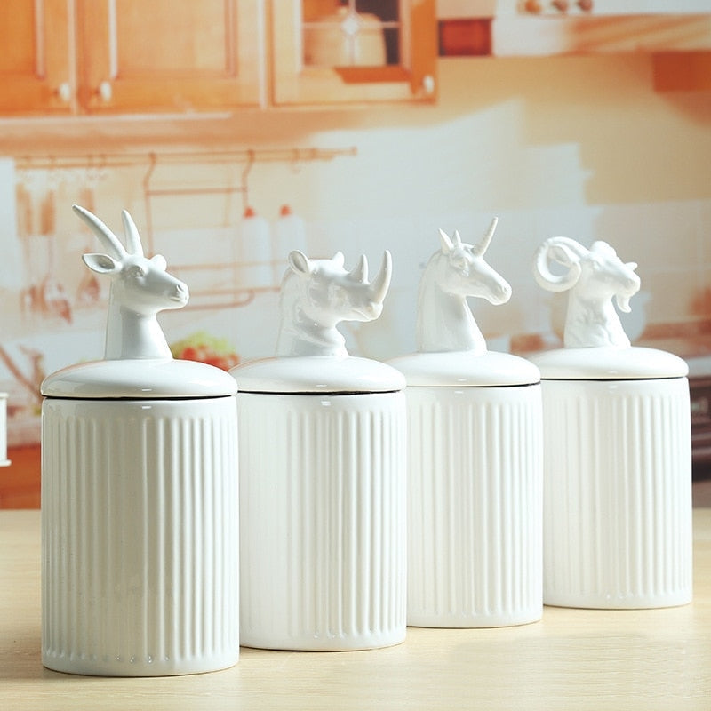 Creative Ceramic Animal Kitchen Storage Container - Image 0