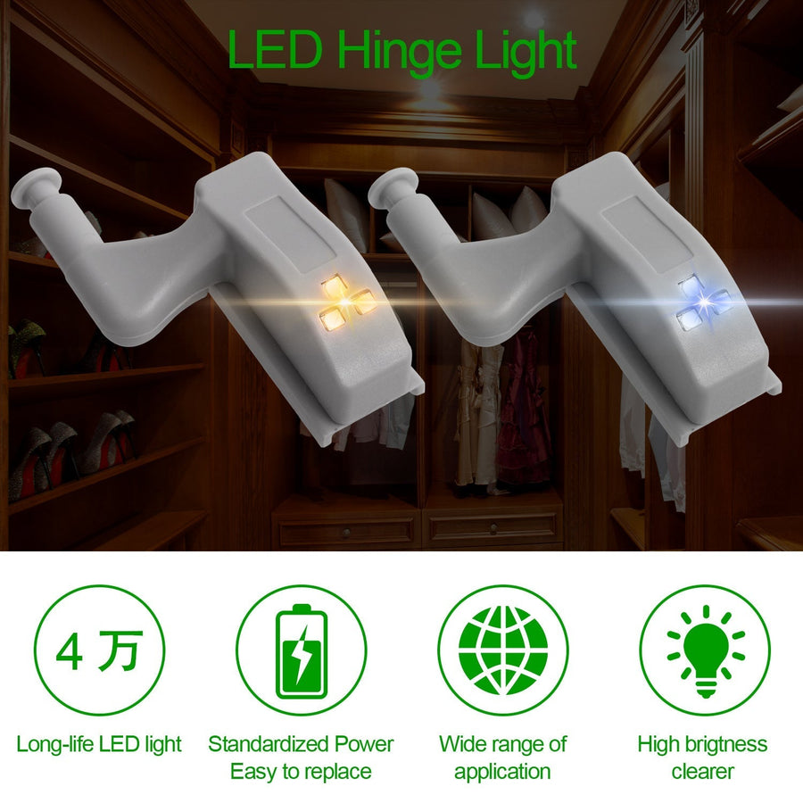 10pcs LED Sensor Hinge Wardrobe Lamp - Image 3