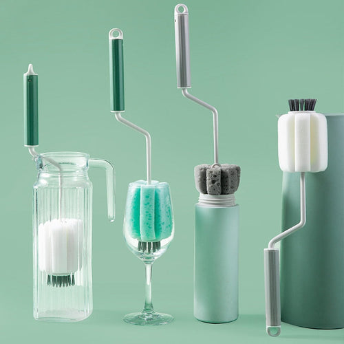 Rotating Long Handle Bottle Glass Cleaner - Image 0