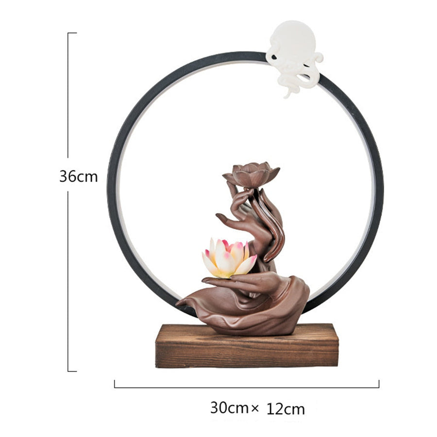 Ceramic Antique Backflow Waterfall Incense Burner - Image 10