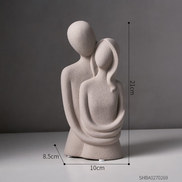 Nordic Abstract Thinker Resin Statue Sculpture - Image 3