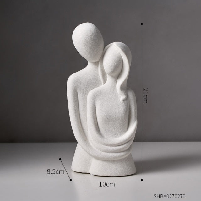 Nordic Abstract Thinker Resin Statue Sculpture - Image 8