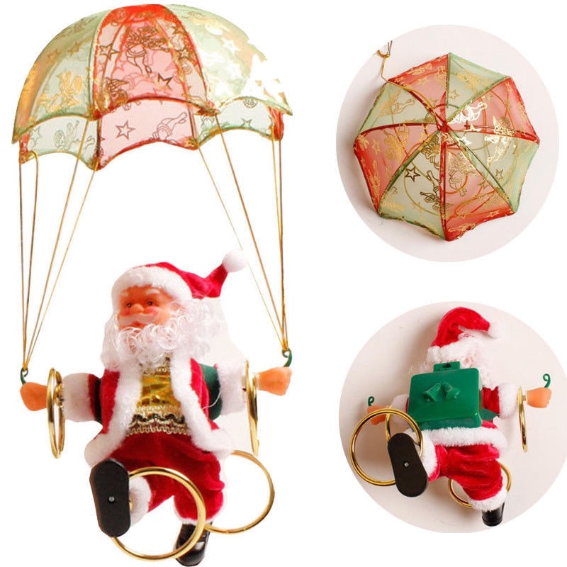 Electric Santa Claus Parachute Christmas Toy - Image 1