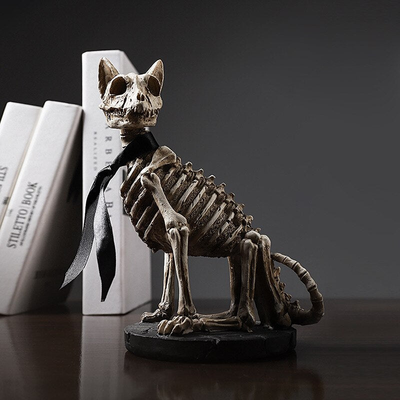 Retro Skull Dog Statue - Image 0