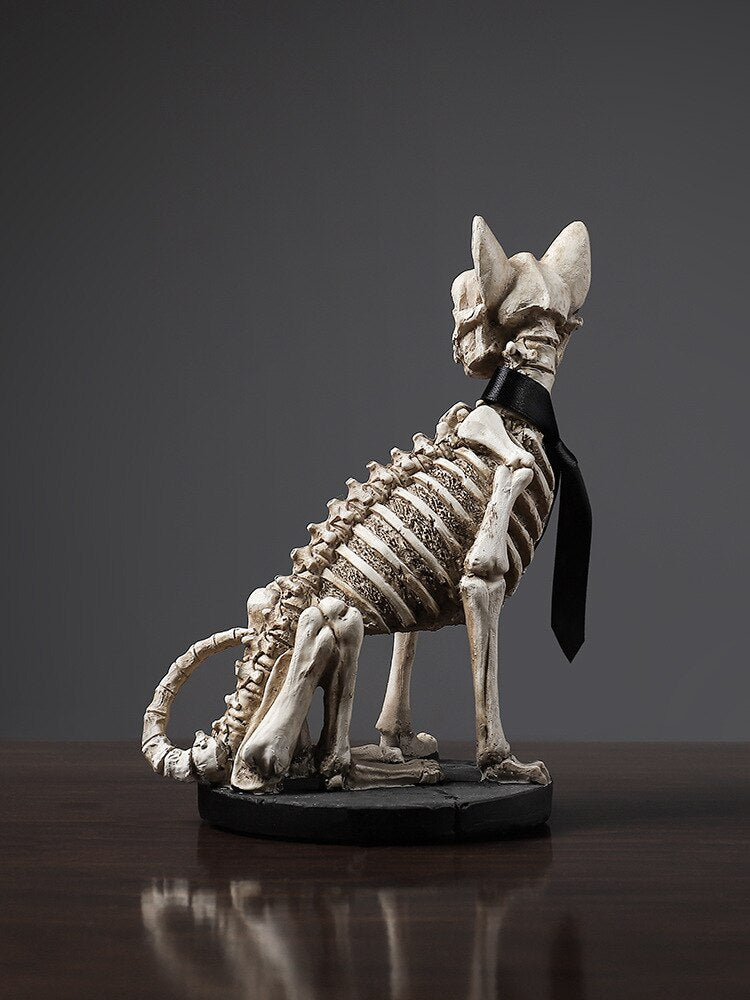 Retro Skull Dog Statue - Image 5