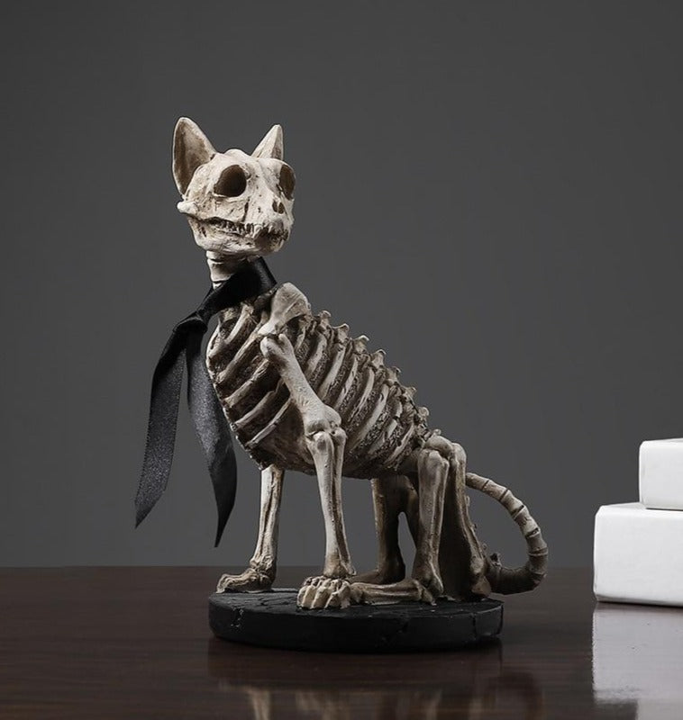 Retro Skull Dog Statue - Image 4