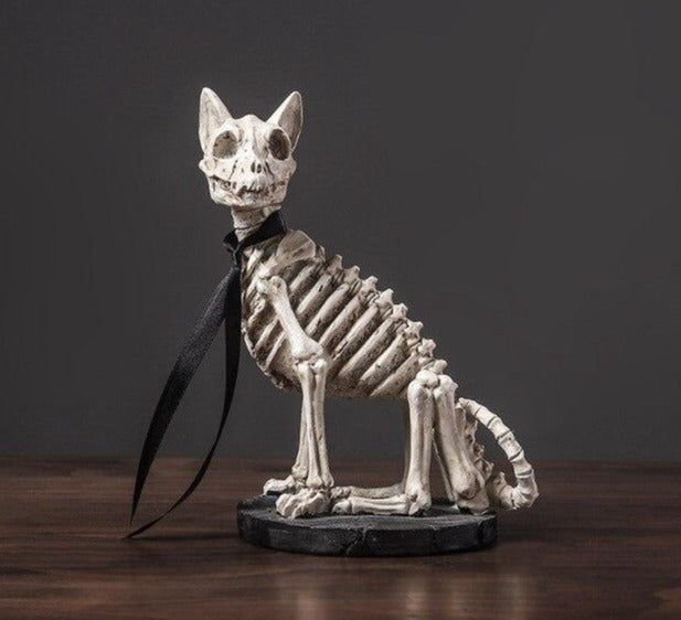 Retro Skull Dog Statue - Image 1