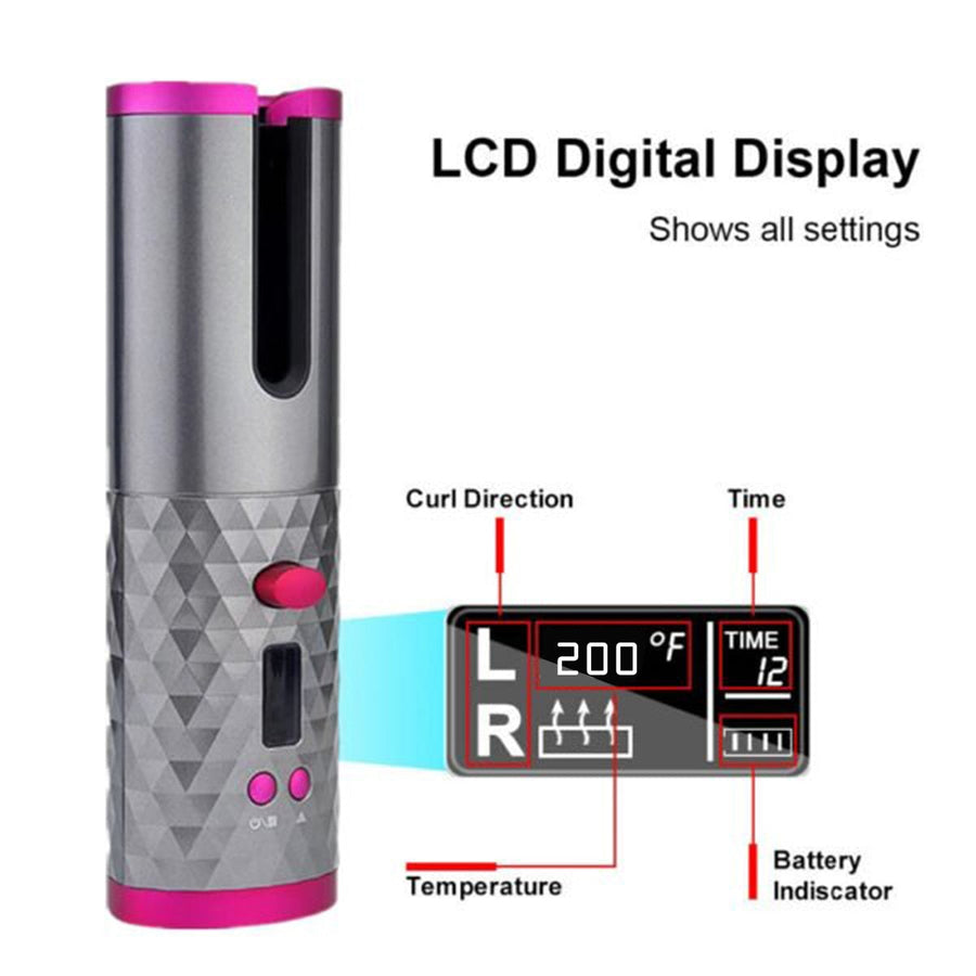 Wireless Automatic Ceramic Hair Curling Iron - Image 3