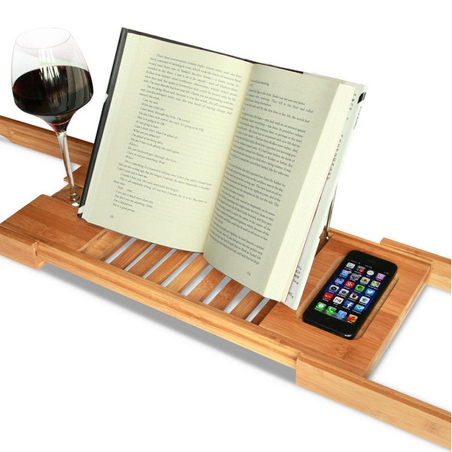 Retractable Bamboo Bathtub Shelf Bridge - Image 1