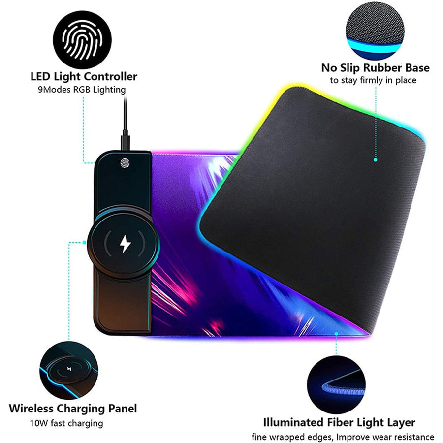 Wireless Charging RGB Luminous Mouse Mat - Image 6
