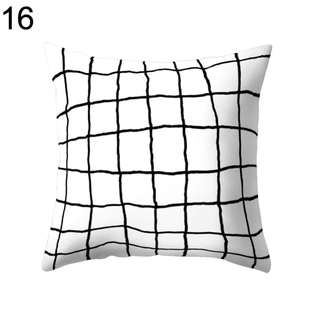 Black and White Design Geometric Home Pillow Cases - Image 15