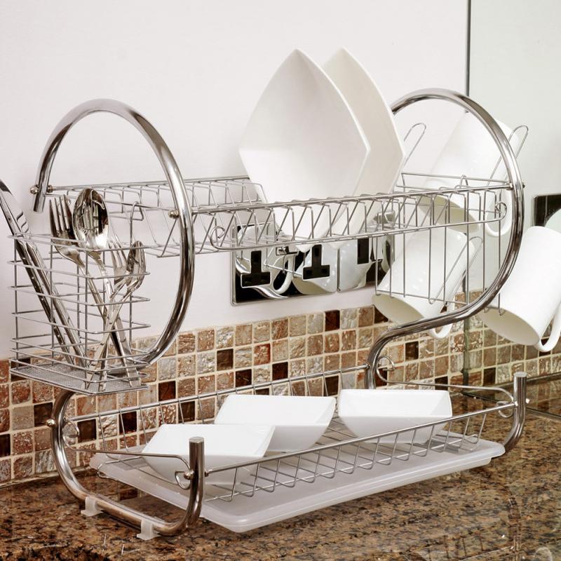 Kitchen Stainless Steel Rack Tableware Organizer - Image 0