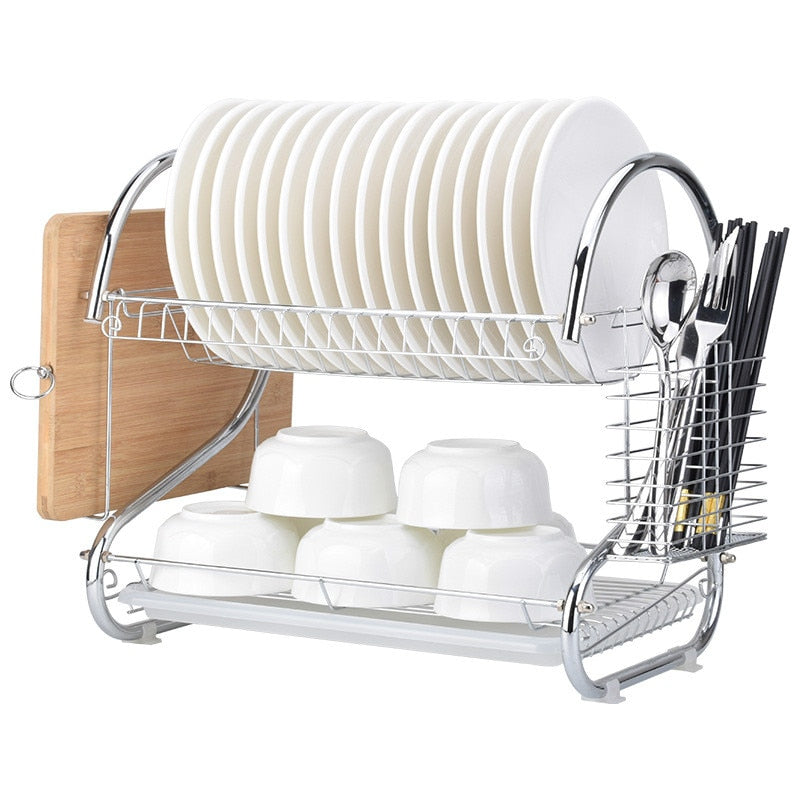 Kitchen Stainless Steel Rack Tableware Organizer - Image 9