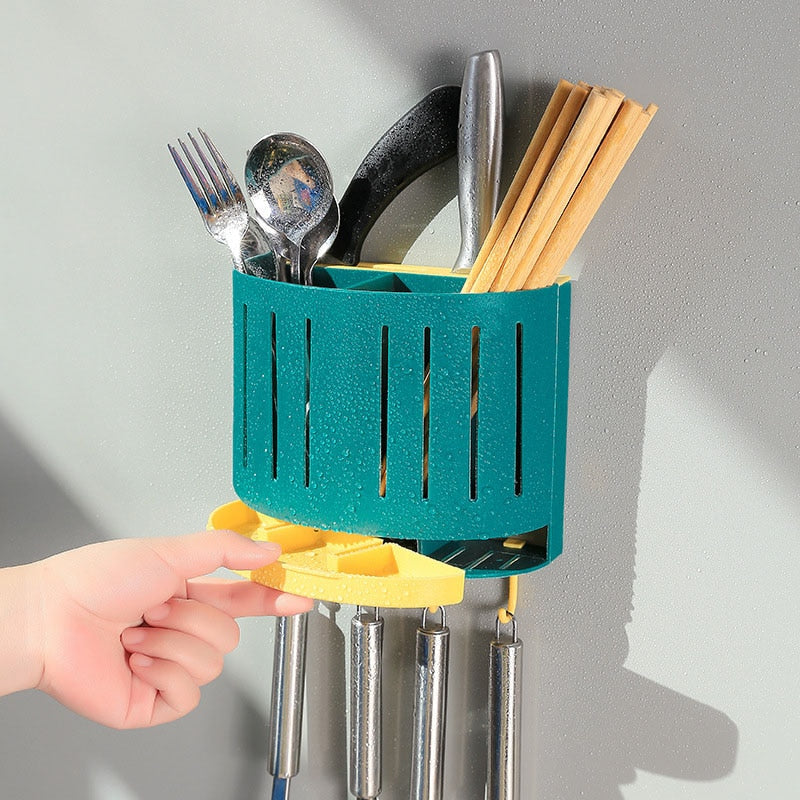 Wall-Mounted Drain Rack Tableware Storage Box - Image 4