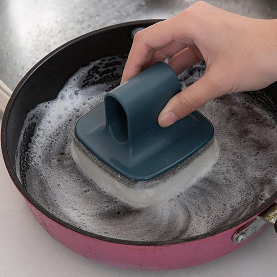 Wall-Mounted Cleaning Brush with Handle - Image 1