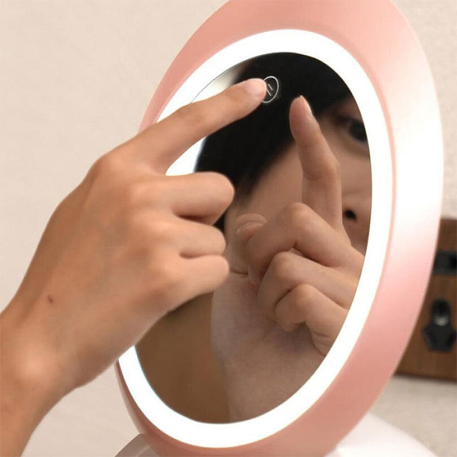 LED Light Mirror Cosmetic Makeup Storage Box - Image 3