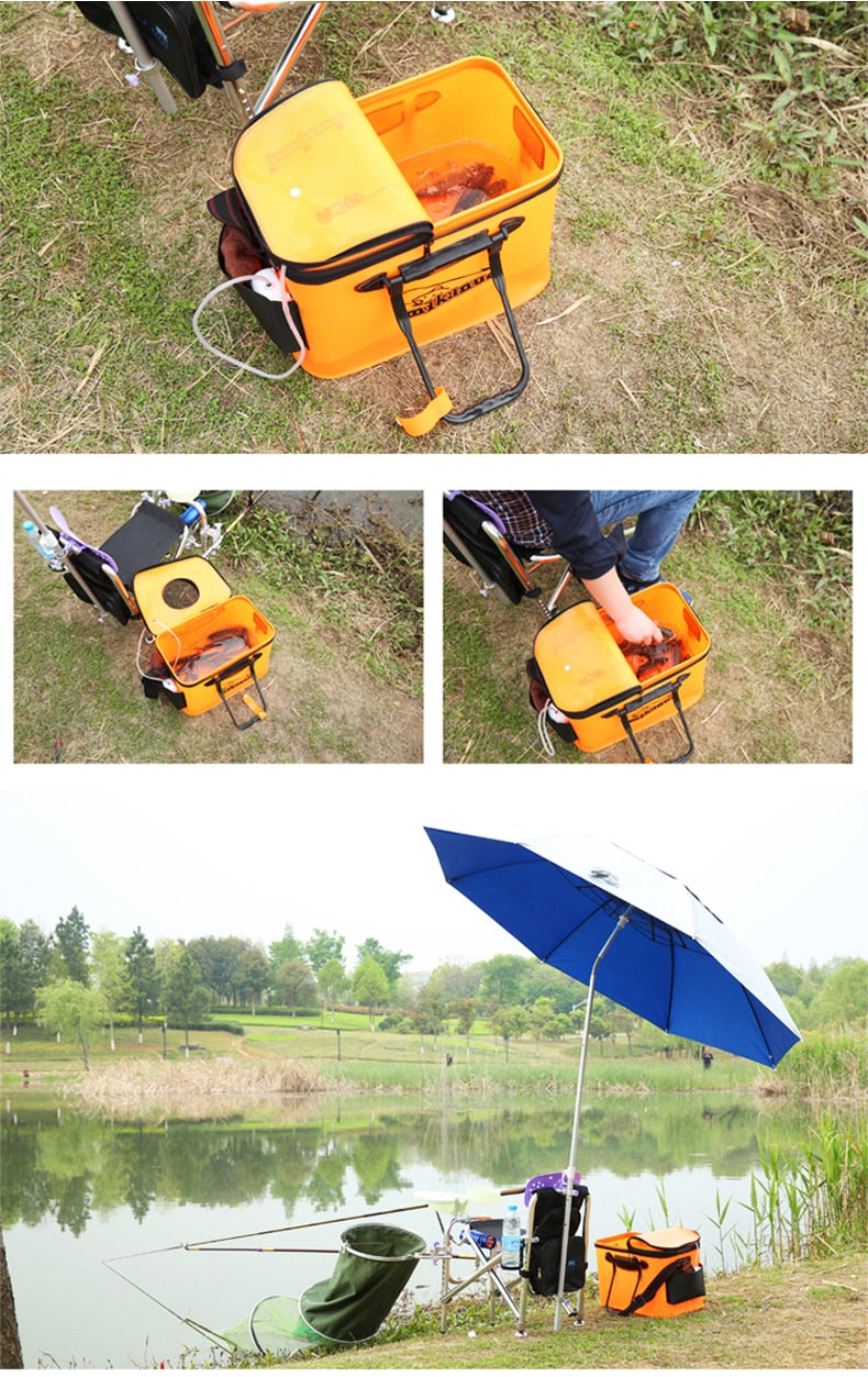 Portable Foldable Fishing Water Container - Image 10