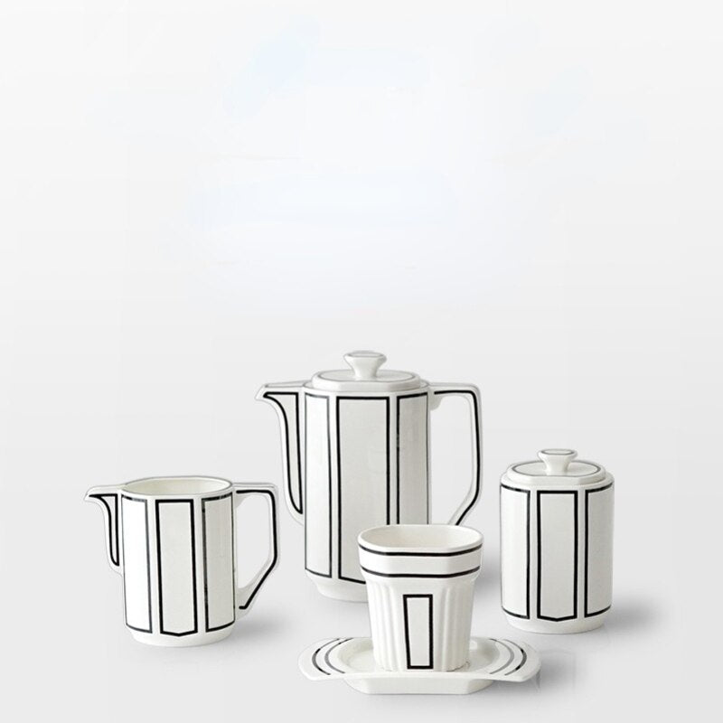 2D Art Ceramic Korean Style Coffee Set - Image 4