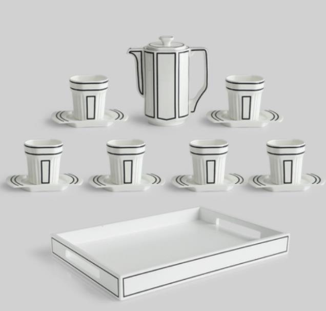 2D Art Ceramic Korean Style Coffee Set - Image 8