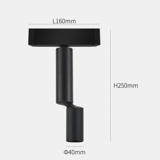 Wall-Mounted Black Continuous Magnetic Track System Light - Image 17