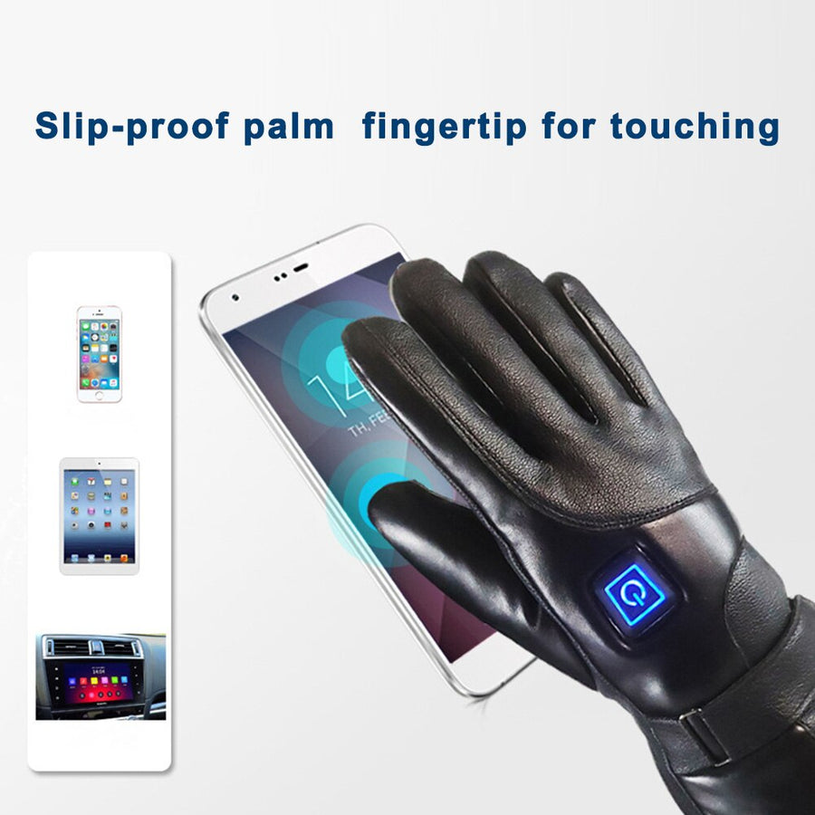 Windproof Unisex Heated Gloves - Image 1