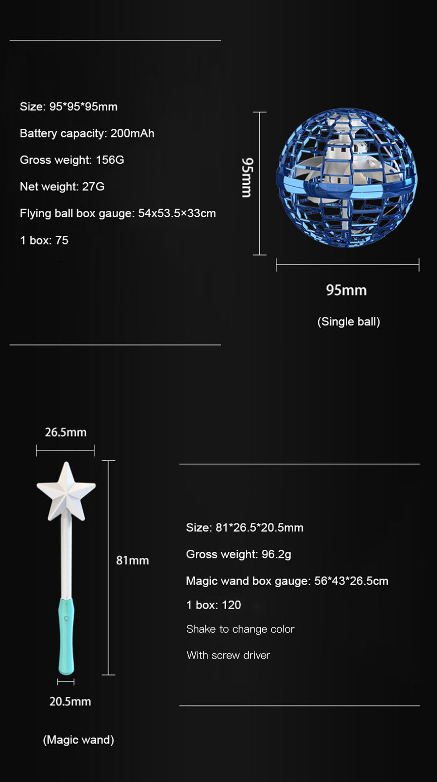 360° Rotating Hand Controlled Flying Ball Spinner Drone Helicopter - Image 3