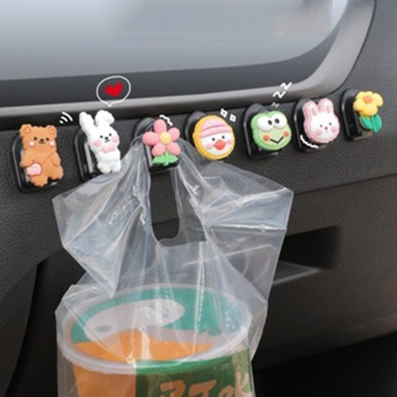 5pcs Mini Car Sticky Cartoon Hook - Image 2