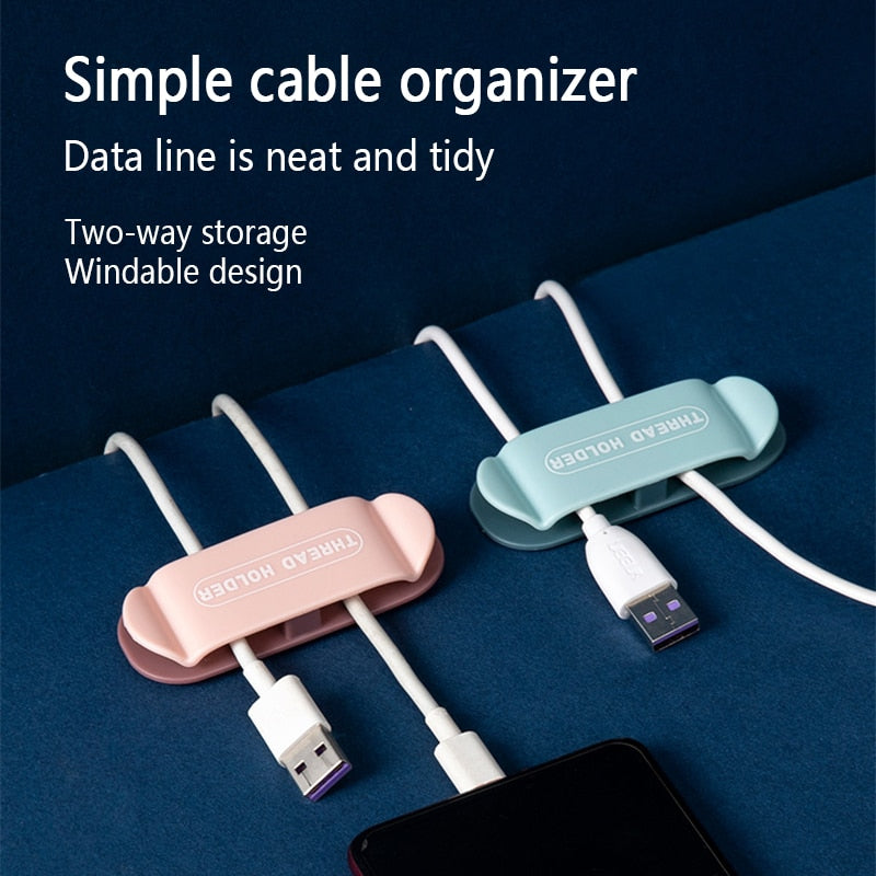 4pcs Creative Sticky Cable Organizer Clips - Image 3