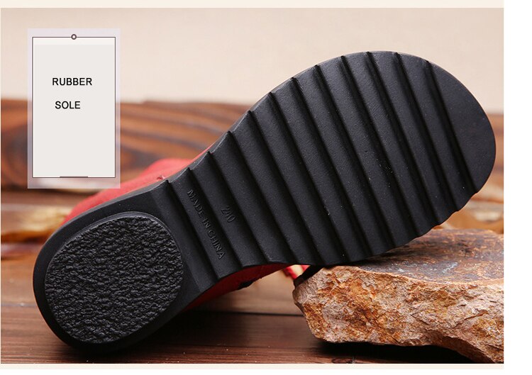 Vintage Look Winter Low Heel Casual Female Short Boots - Image 4