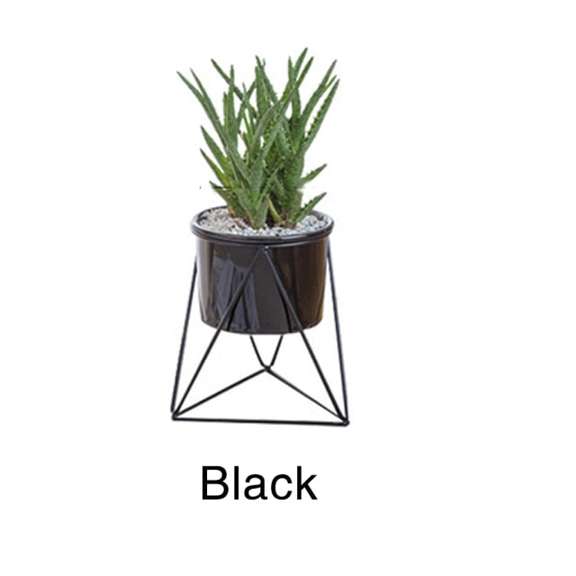 Nordic Style Geometric Iron Rack Flower Pots - Image 6