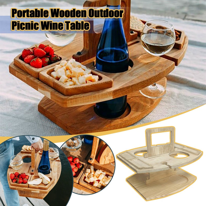 Portable Outdoor Picnic Folding Serving Tray - Image 3