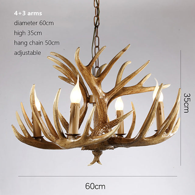 American Loft Style Deer Horn Pendant Light - Image 17