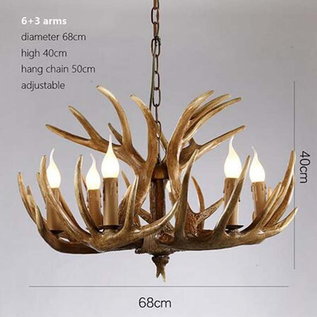 American Loft Style Deer Horn Pendant Light - Image 13