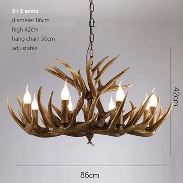 American Loft Style Deer Horn Pendant Light - Image 11