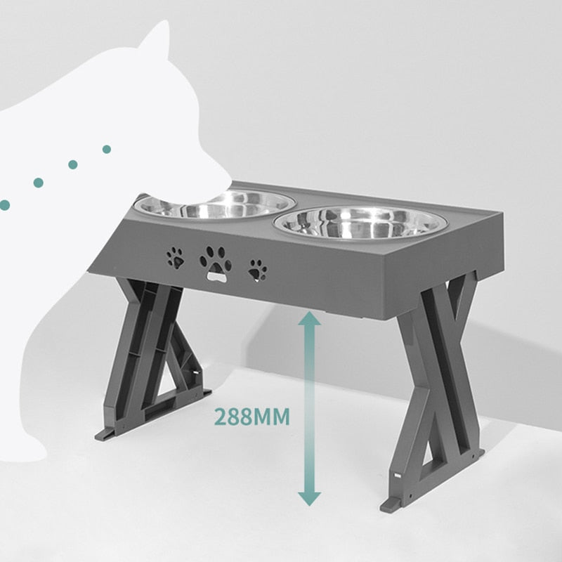 Adjustable Pet Double Food Bowl - Image 2