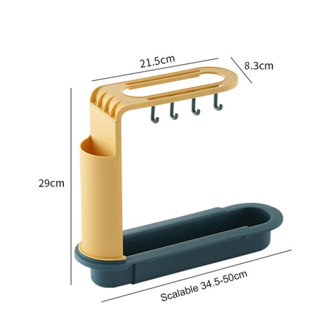 Adjustable Shelf Drain Rack Kitchen Organizer - Image 12